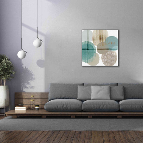 Image of 'Teal Harmony I' by Flora Kouta Giclee Canvas Wall Art,37 x 37