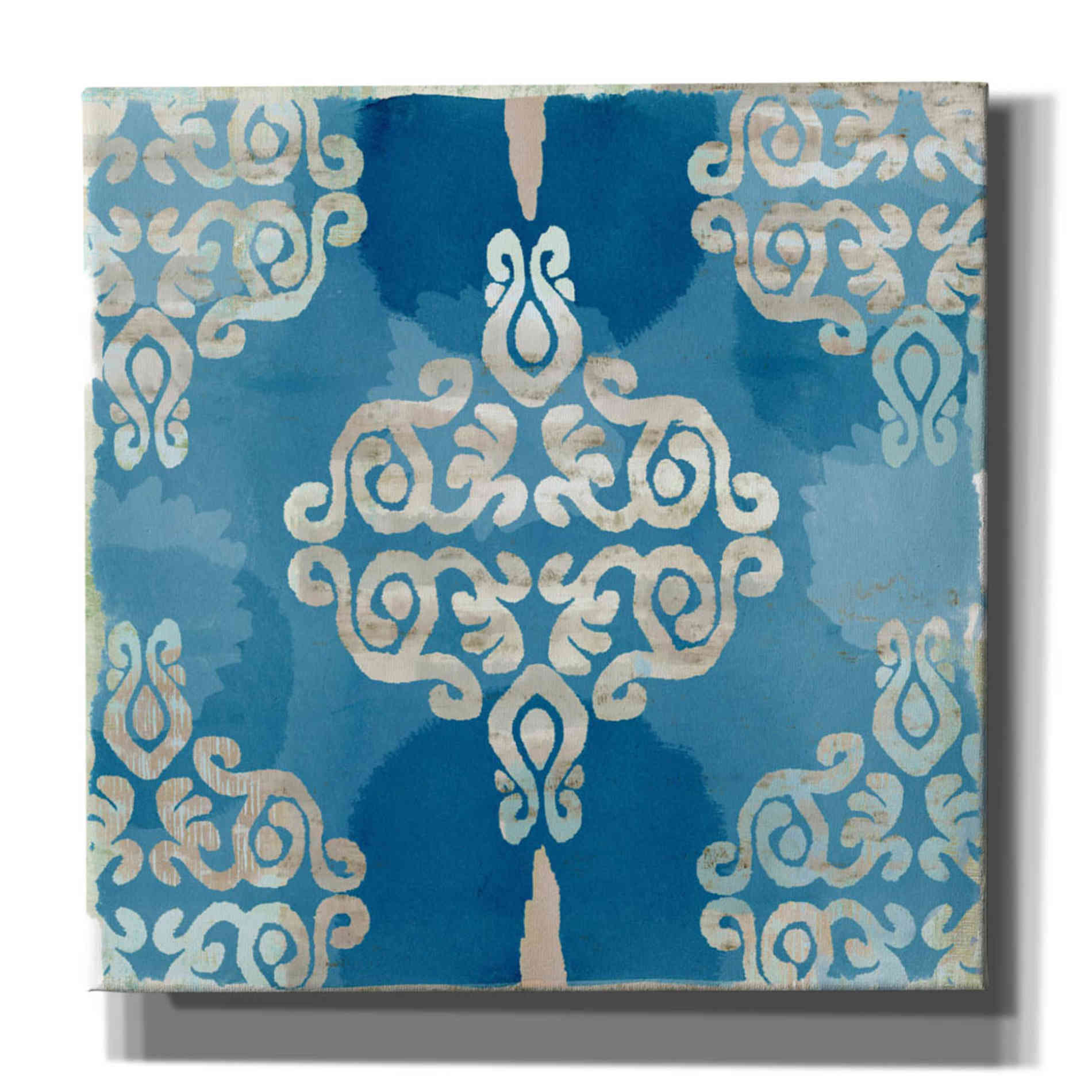 'Royal Blue Tile II' by Flora Kouta Giclee Canvas Wall Art