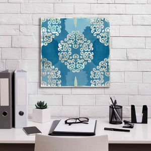 'Royal Blue Tile III' by Flora Kouta Giclee Canvas Wall Art,18 x 18