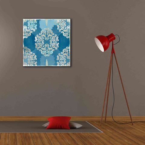 Image of 'Royal Blue Tile III' by Flora Kouta Giclee Canvas Wall Art,26 x 26