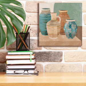'Earthenware Pots I' by Flora Kouta Giclee Canvas Wall Art,12 x 12