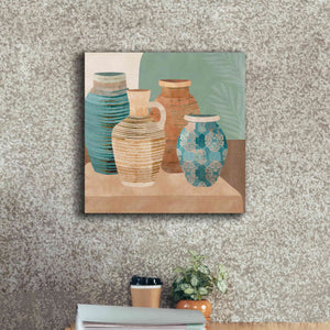 'Earthenware Pots I' by Flora Kouta Giclee Canvas Wall Art,18 x 18