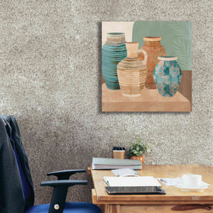 'Earthenware Pots I' by Flora Kouta Giclee Canvas Wall Art,26 x 26