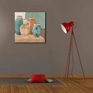 'Earthenware Pots I' by Flora Kouta Giclee Canvas Wall Art,26 x 26