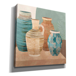 'Earthenware Pots I' by Flora Kouta Giclee Canvas Wall Art