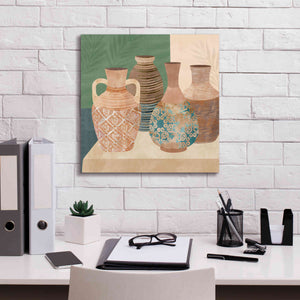 'Earthenware Pots III' by Flora Kouta Giclee Canvas Wall Art,18 x 18