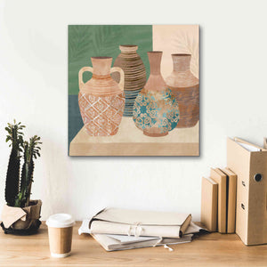'Earthenware Pots III' by Flora Kouta Giclee Canvas Wall Art,18 x 18