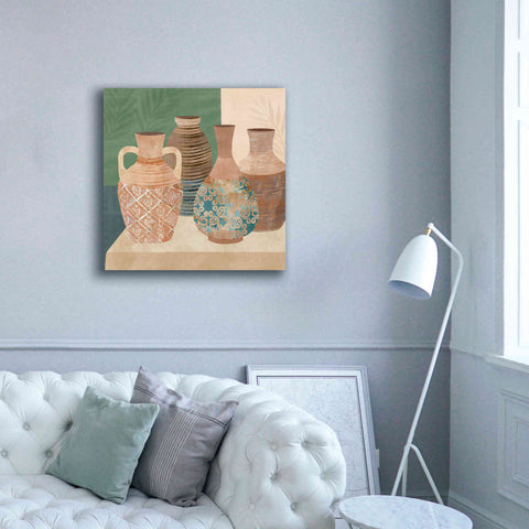 Image of 'Earthenware Pots III' by Flora Kouta Giclee Canvas Wall Art,37 x 37