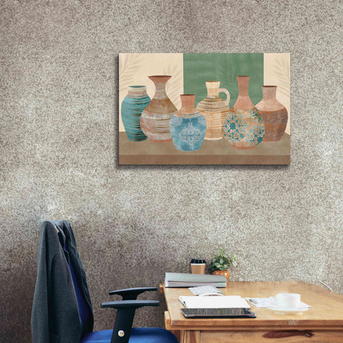 Image of 'Earthenwared Pots IV' by Flora Kouta Giclee Canvas Wall Art,40 x 26