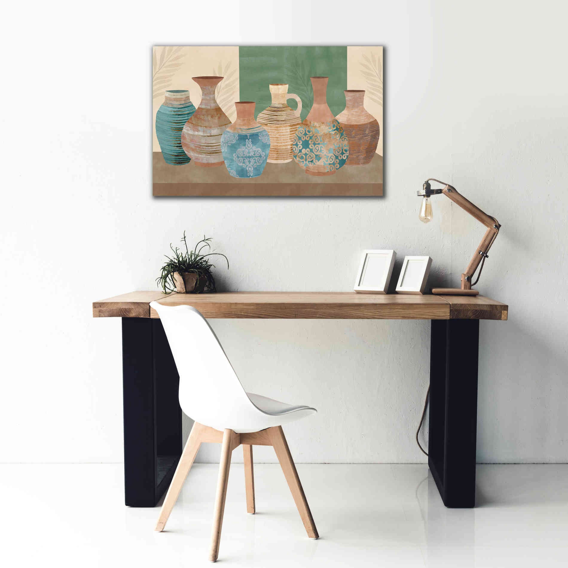 'Earthenwared Pots IV' by Flora Kouta Giclee Canvas Wall Art,40 x 26