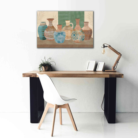 Image of 'Earthenwared Pots IV' by Flora Kouta Giclee Canvas Wall Art,40 x 26