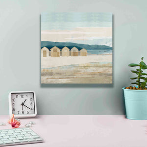 'Stone Bay Huts I' by Flora Kouta Giclee Canvas Wall Art,12 x 12