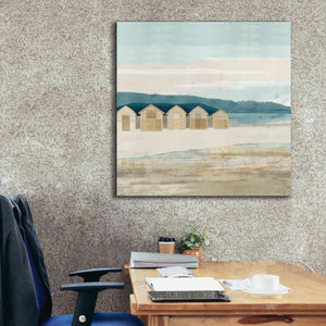 'Stone Bay Huts I' by Flora Kouta Giclee Canvas Wall Art,37 x 37