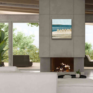 'Stone Bay Huts III' by Flora Kouta Giclee Canvas Wall Art,26 x 26