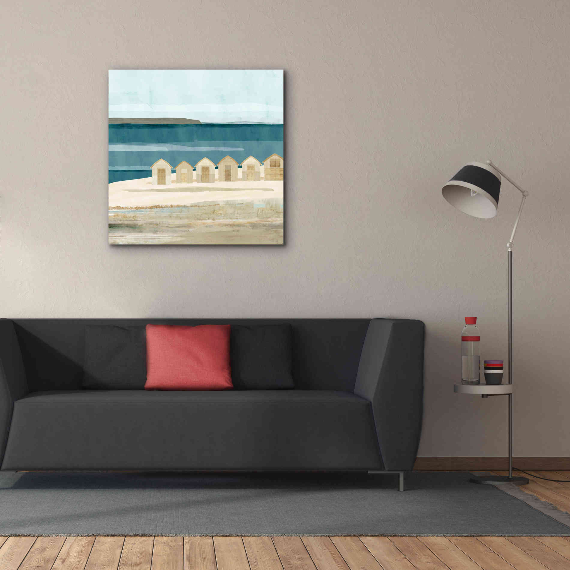 'Stone Bay Huts III' by Flora Kouta Giclee Canvas Wall Art,37 x 37
