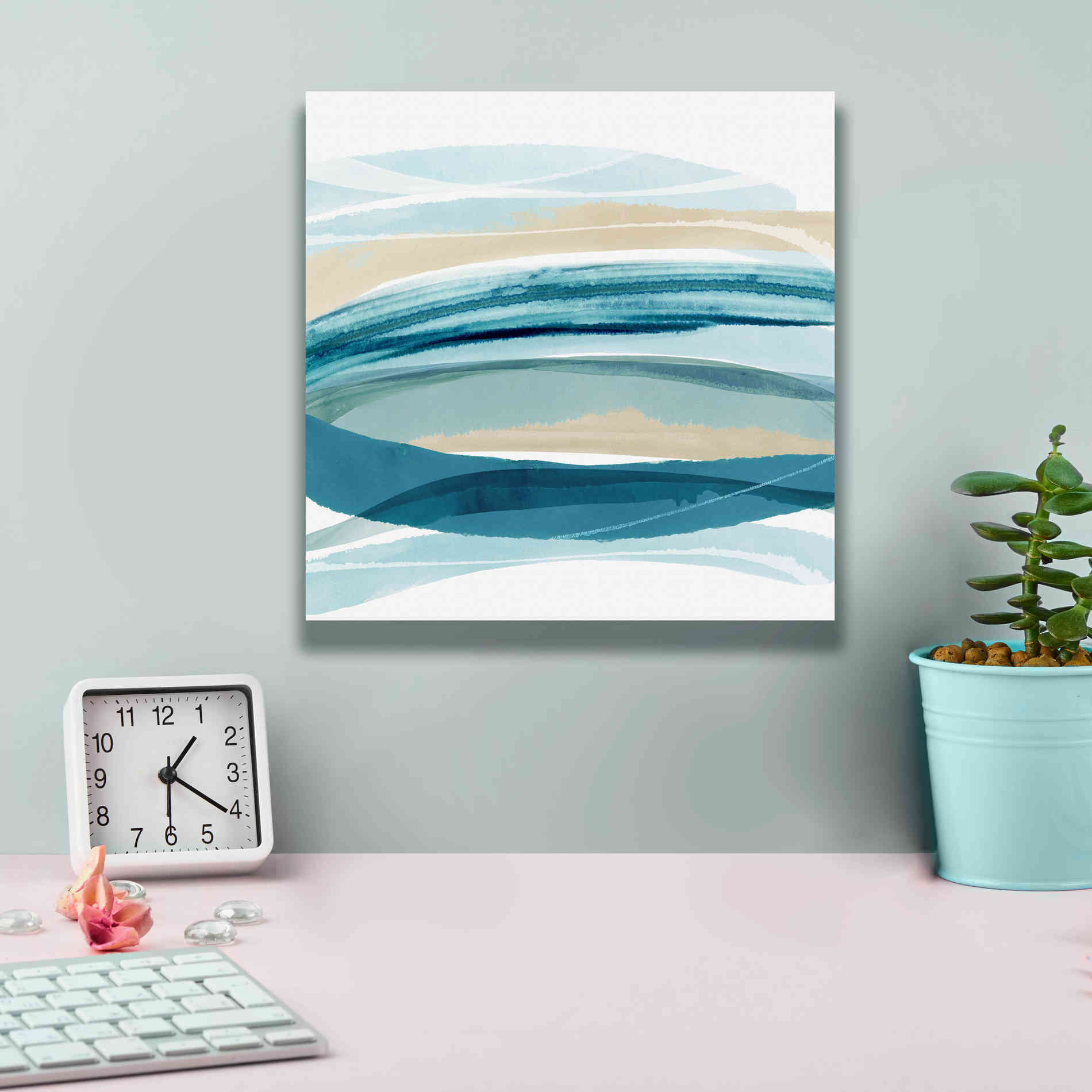 'Cirrus Flow I' by Flora Kouta Giclee Canvas Wall Art,12 x 12
