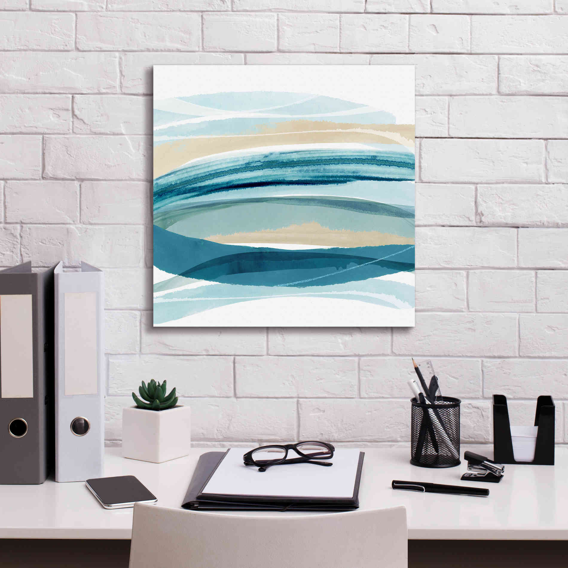 'Cirrus Flow I' by Flora Kouta Giclee Canvas Wall Art,18 x 18