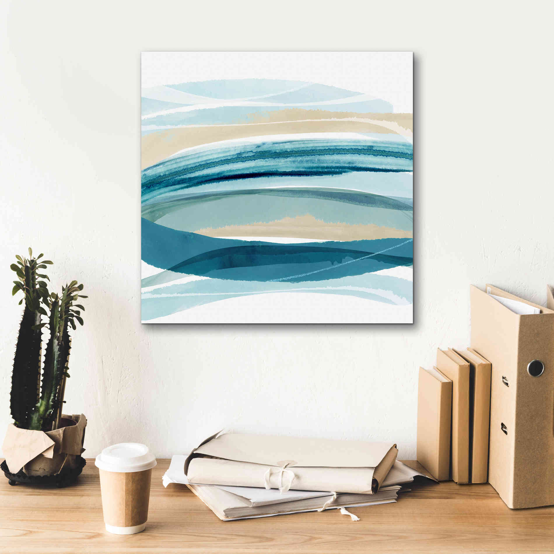 'Cirrus Flow I' by Flora Kouta Giclee Canvas Wall Art,18 x 18