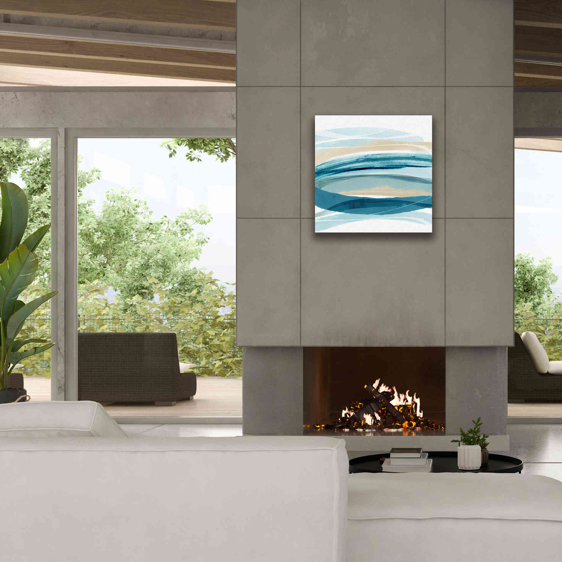 'Cirrus Flow I' by Flora Kouta Giclee Canvas Wall Art,26 x 26