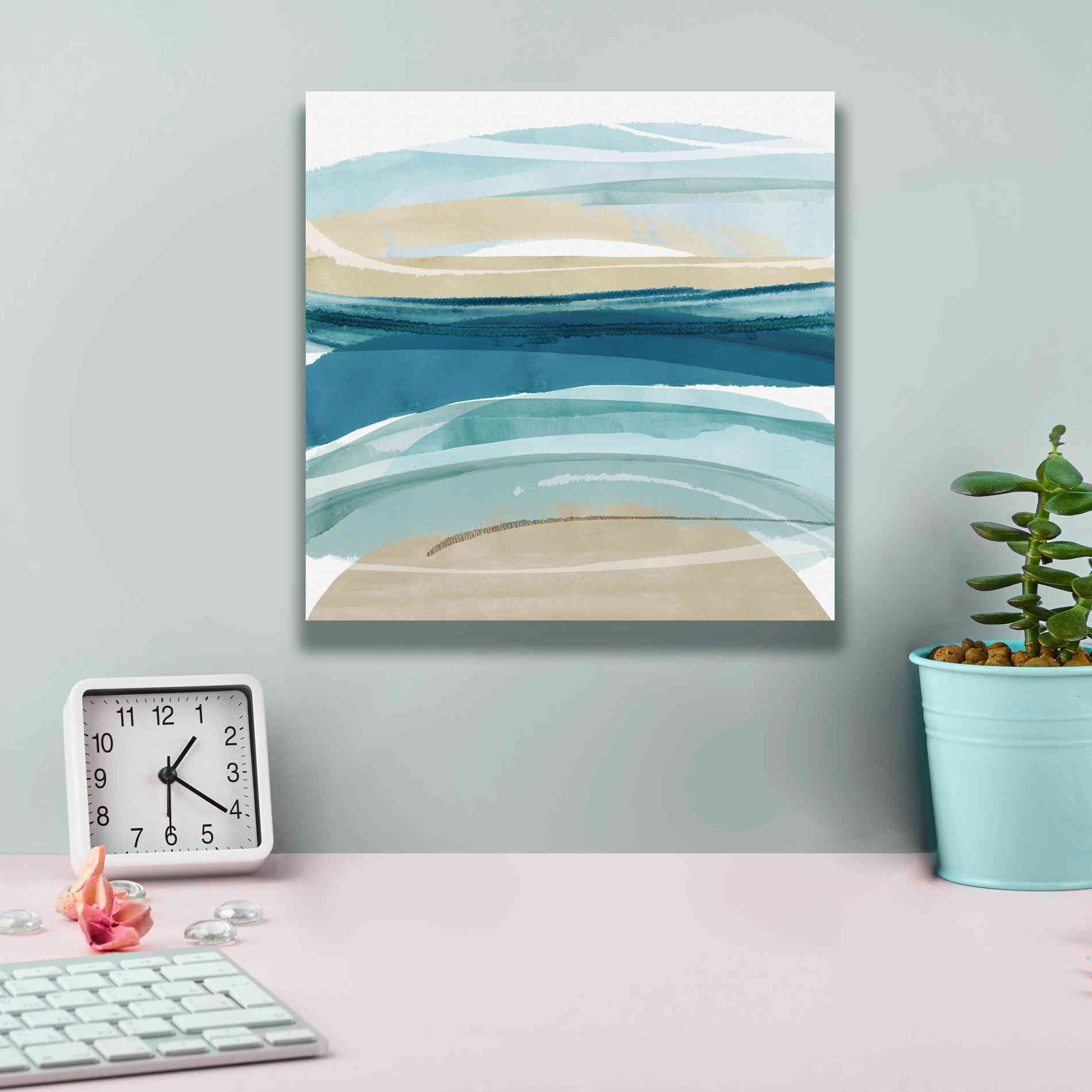 'Cirrus Flow II' by Flora Kouta Giclee Canvas Wall Art,12 x 12