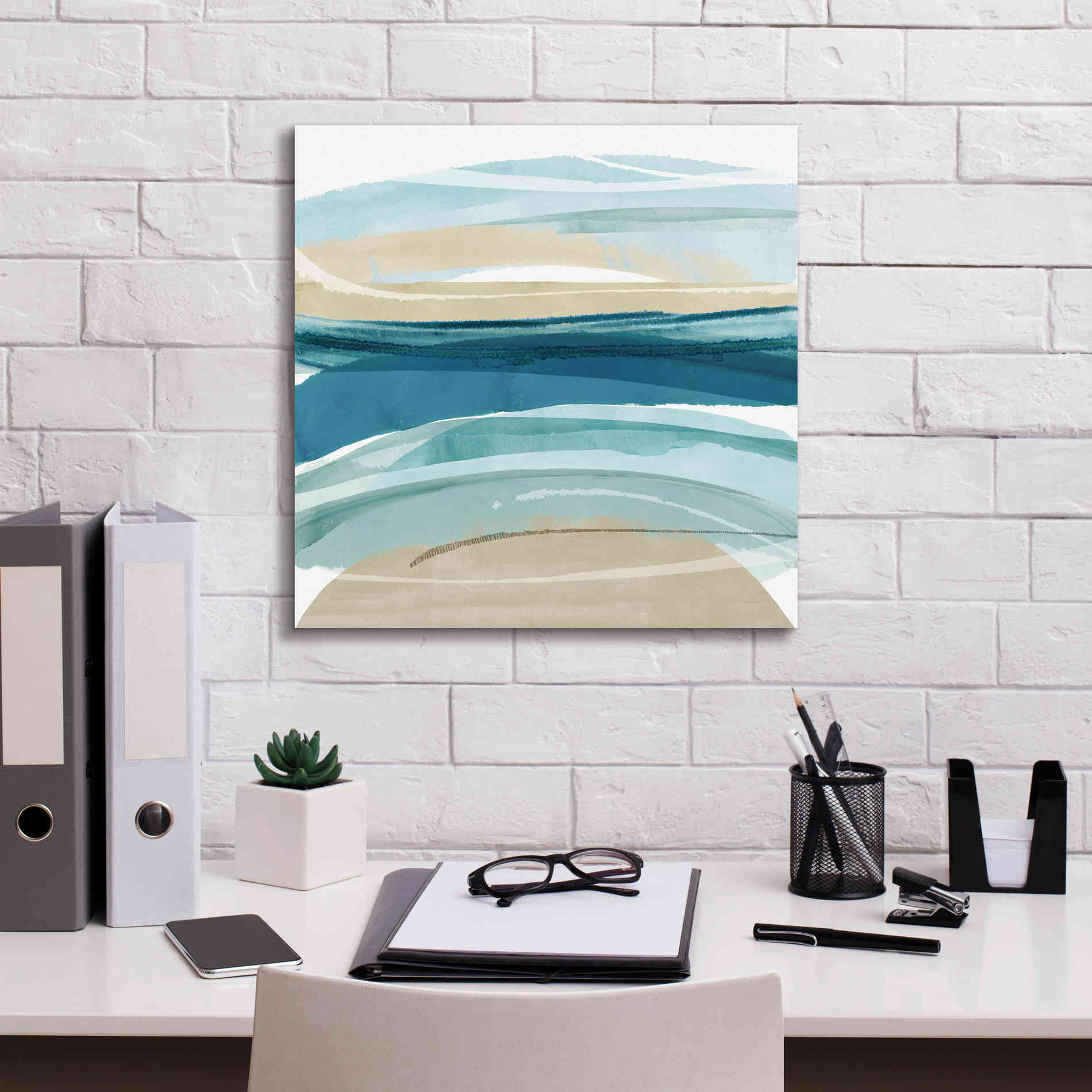 'Cirrus Flow II' by Flora Kouta Giclee Canvas Wall Art,18 x 18