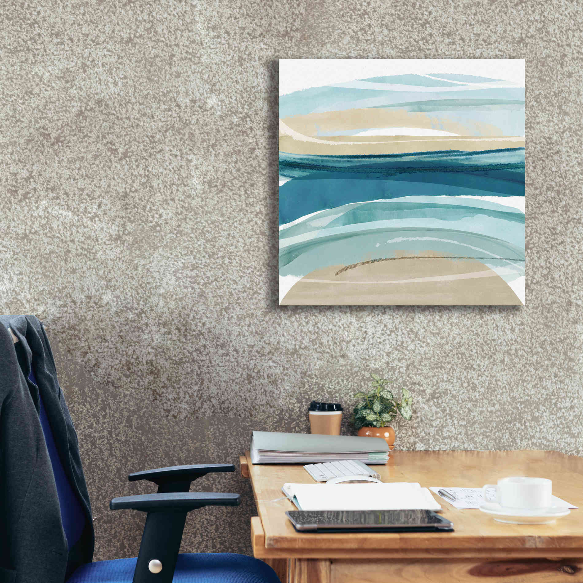 'Cirrus Flow II' by Flora Kouta Giclee Canvas Wall Art,26 x 26