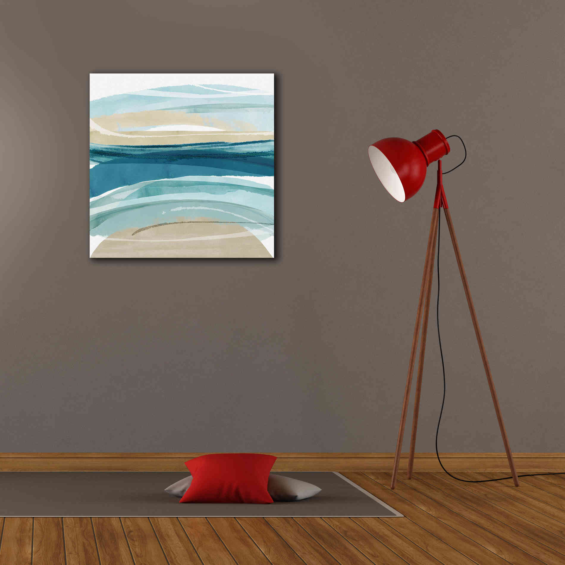 'Cirrus Flow II' by Flora Kouta Giclee Canvas Wall Art,26 x 26