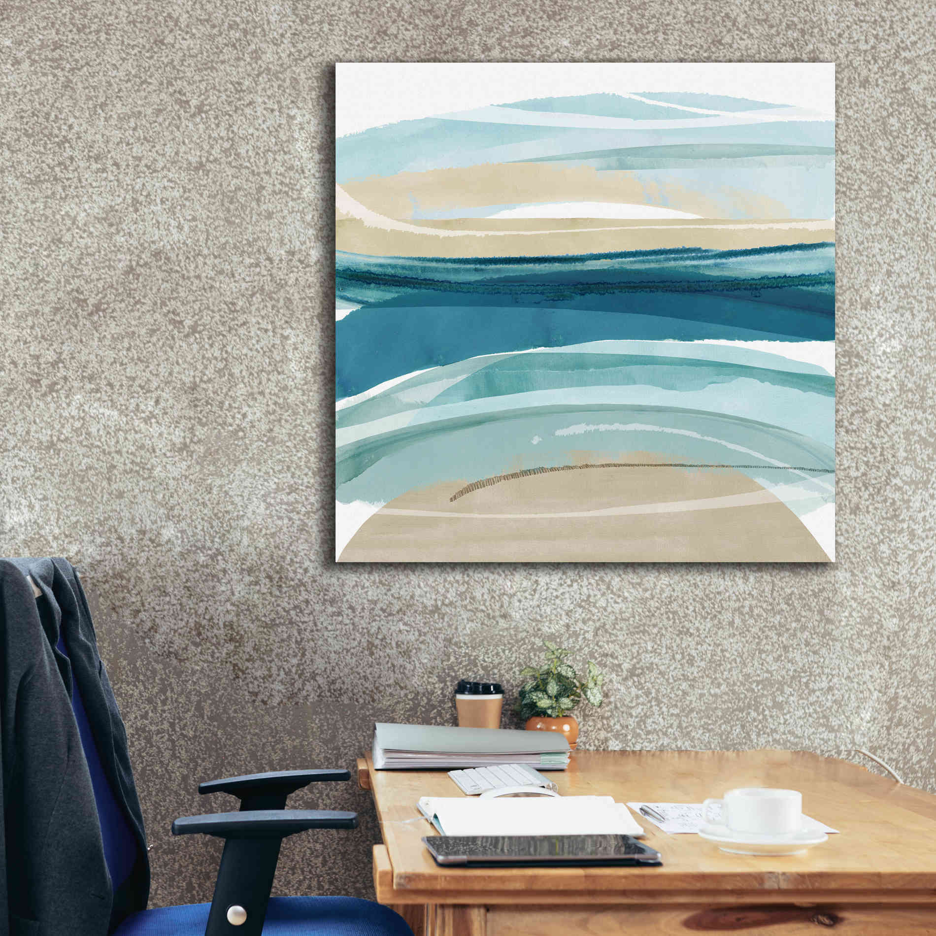 'Cirrus Flow II' by Flora Kouta Giclee Canvas Wall Art,37 x 37
