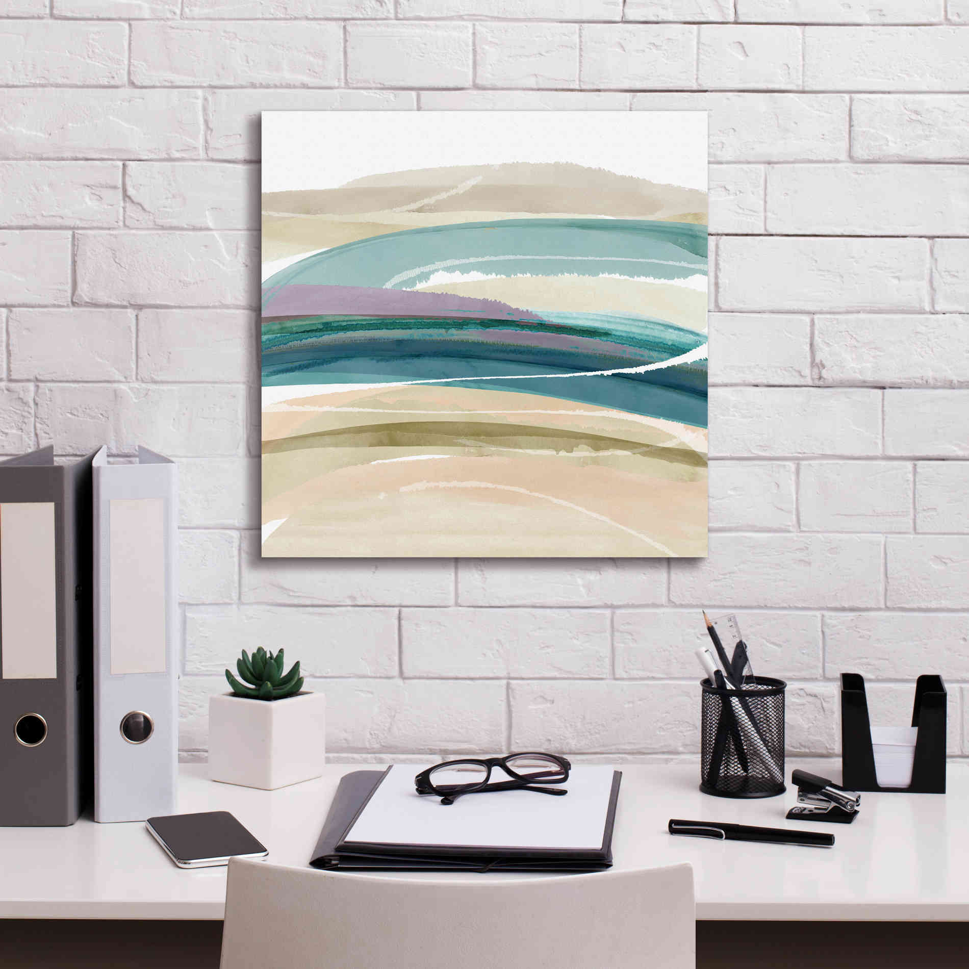 'Cirrus Flow III' by Flora Kouta Giclee Canvas Wall Art,18 x 18