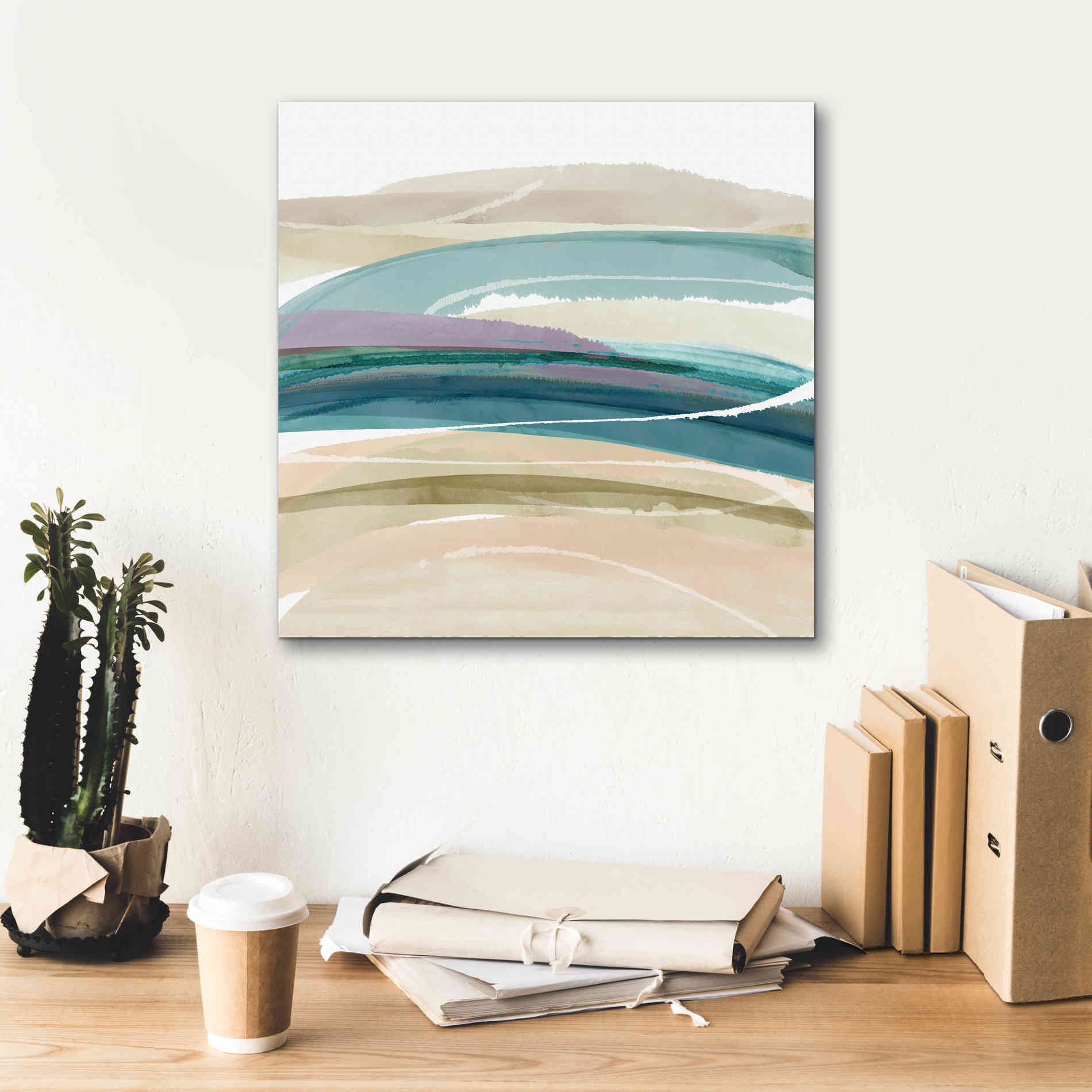 'Cirrus Flow III' by Flora Kouta Giclee Canvas Wall Art,18 x 18