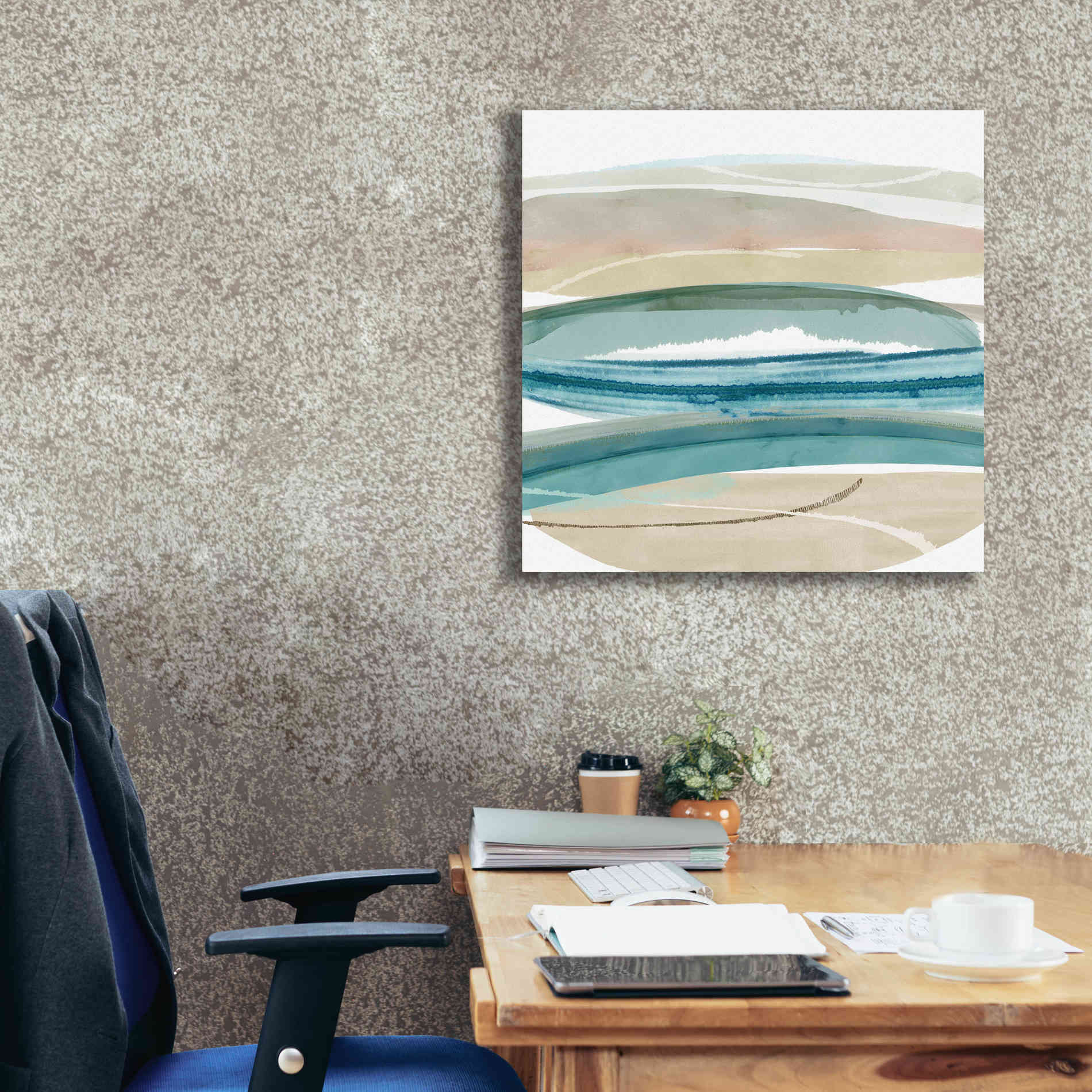 'Cirrus Flow IV' by Flora Kouta Giclee Canvas Wall Art,26 x 26