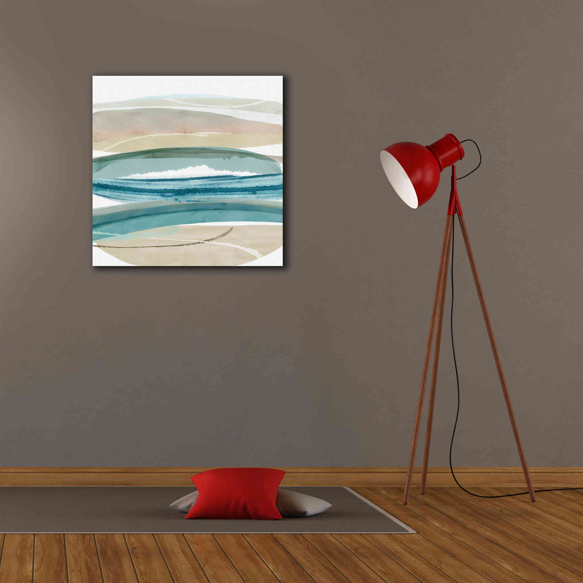 'Cirrus Flow IV' by Flora Kouta Giclee Canvas Wall Art,26 x 26