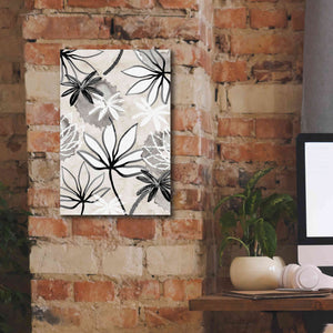 'Monochrome Flowers I' by Flora Kouta Giclee Canvas Wall Art,12 x 18