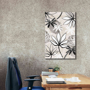 'Monochrome Flowers I' by Flora Kouta Giclee Canvas Wall Art,26 x 40