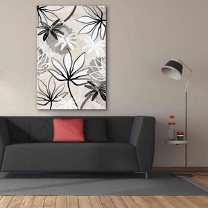 'Monochrome Flowers I' by Flora Kouta Giclee Canvas Wall Art,40 x 60