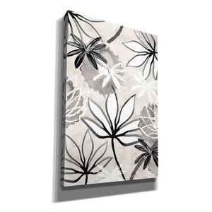 'Monochrome Flowers I' by Flora Kouta Giclee Canvas Wall Art