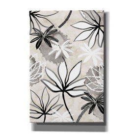 'Monochrome Flowers I' by Flora Kouta Giclee Canvas Wall Art