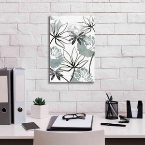 'Monochrome Flowers II' by Flora Kouta Giclee Canvas Wall Art,12 x 18