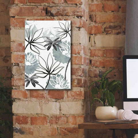 Image of 'Monochrome Flowers II' by Flora Kouta Giclee Canvas Wall Art,12 x 18