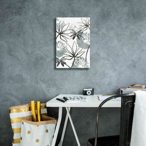 'Monochrome Flowers II' by Flora Kouta Giclee Canvas Wall Art,12 x 18