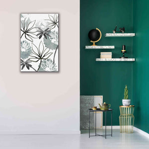 'Monochrome Flowers II' by Flora Kouta Giclee Canvas Wall Art,26 x 40