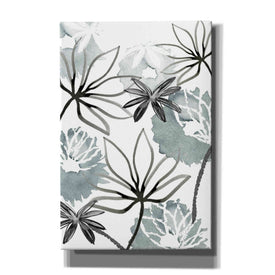 'Monochrome Flowers II' by Flora Kouta Giclee Canvas Wall Art