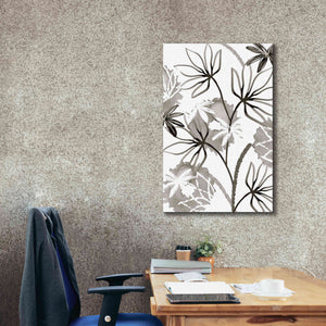 'Monochrome Flowers III' by Flora Kouta Giclee Canvas Wall Art,26 x 40