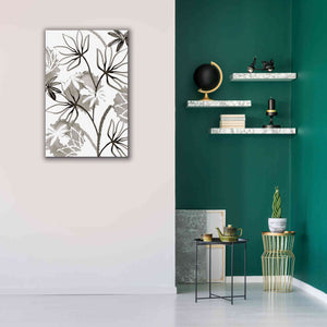 'Monochrome Flowers III' by Flora Kouta Giclee Canvas Wall Art,26 x 40