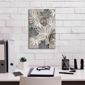 'Monochrome Flowers IV' by Flora Kouta Giclee Canvas Wall Art,12 x 18