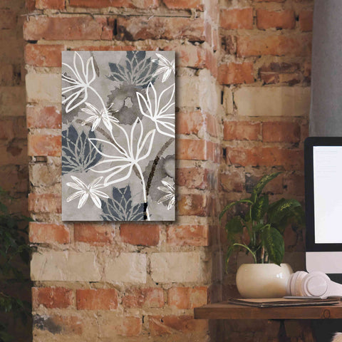 Image of 'Monochrome Flowers IV' by Flora Kouta Giclee Canvas Wall Art,12 x 18