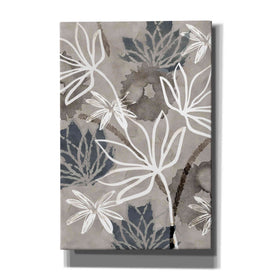 'Monochrome Flowers IV' by Flora Kouta Giclee Canvas Wall Art