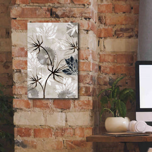 'Monochrome Flowers V' by Flora Kouta Giclee Canvas Wall Art,12 x 18