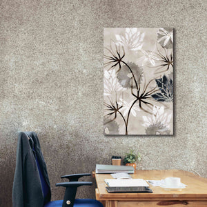 'Monochrome Flowers V' by Flora Kouta Giclee Canvas Wall Art,26 x 40