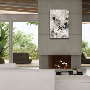 'Monochrome Flowers V' by Flora Kouta Giclee Canvas Wall Art,26 x 40